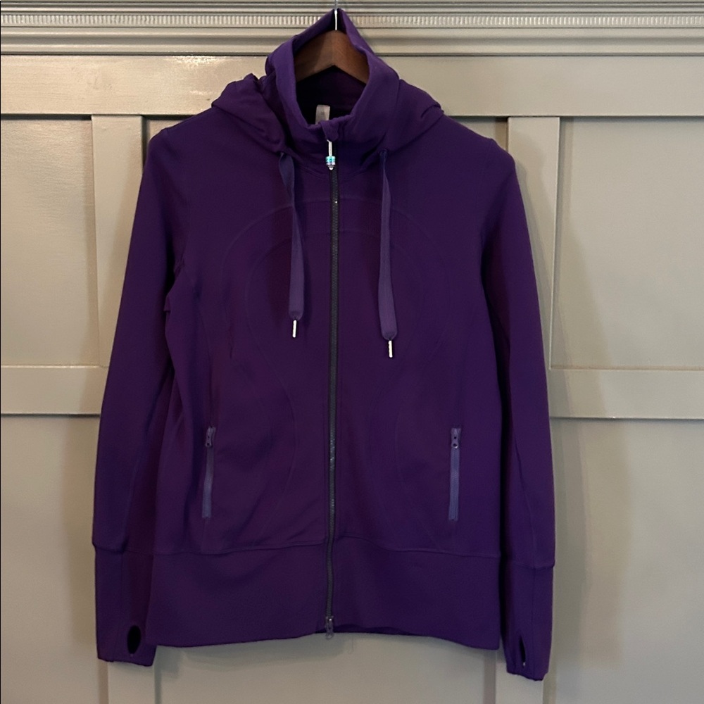 Lululemon Stride Jacket Full Zip Hoodie Purple Athletic Athleisure Size 10
